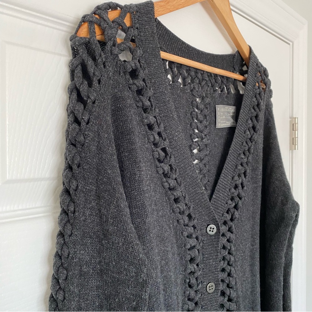AllSaints Laurentia Braided Cardigan Size 12 - Picture 4 of 12